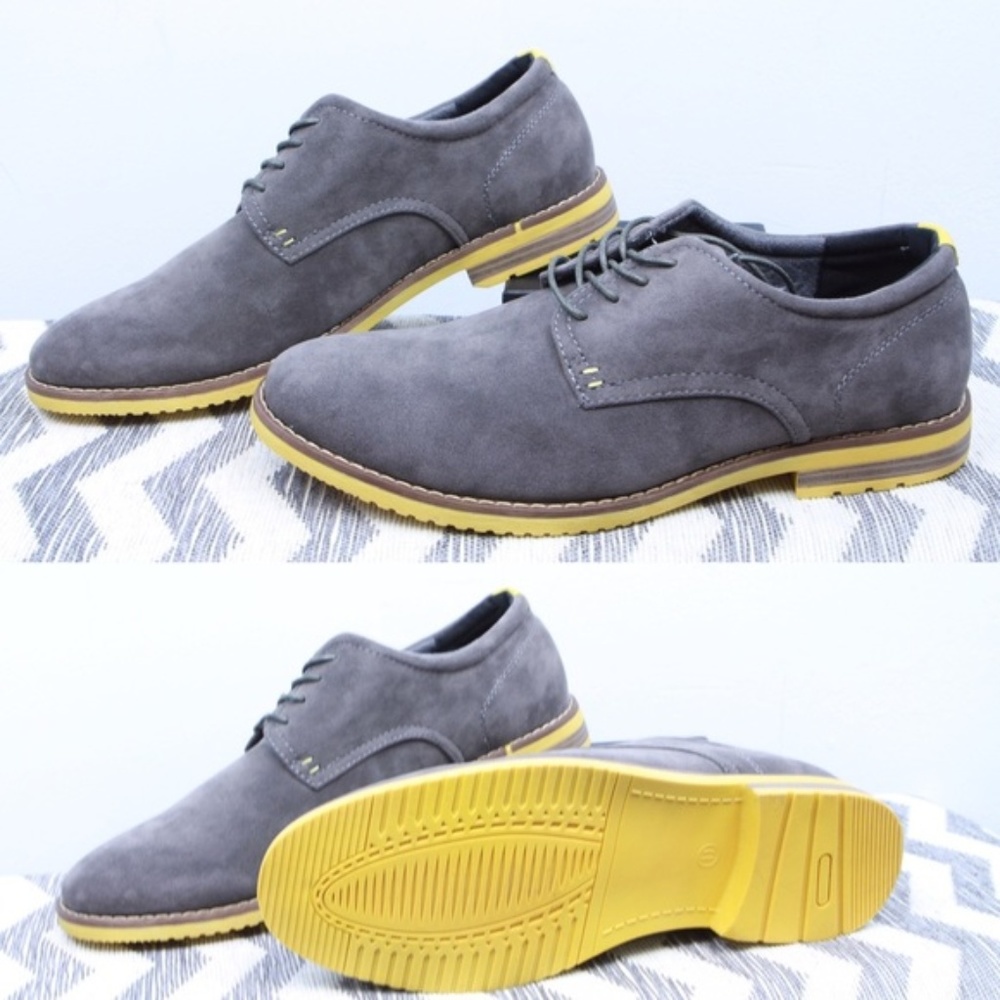 Mens "Hugo" Grey Dress Shoes - Picture 3 of 4